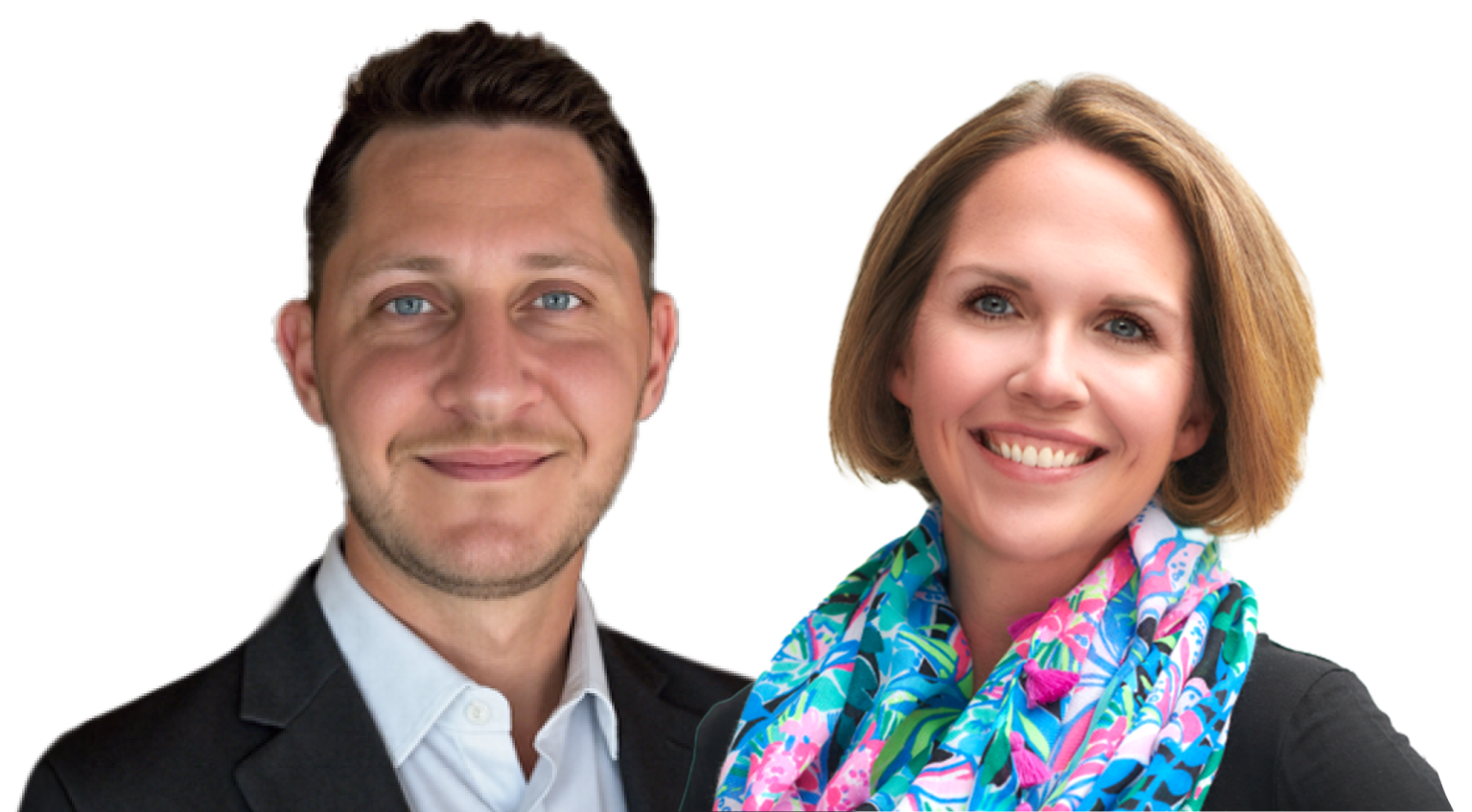 steve strazza and mary thwaites headshots