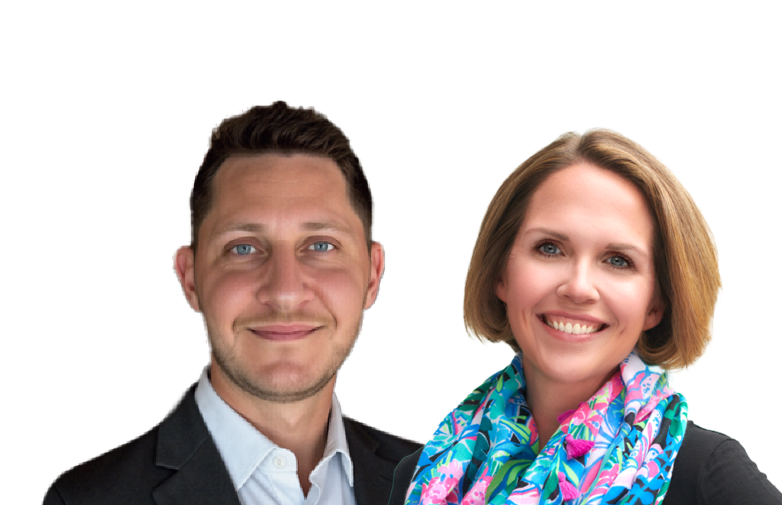 steve strazza and mary thwaites headshots