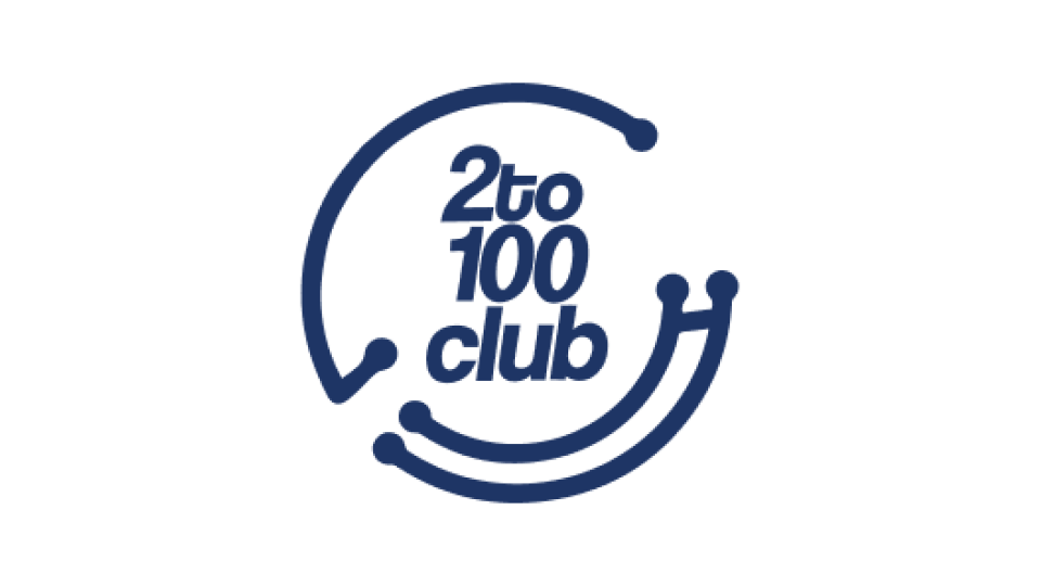 2 to 100 Club Logo, Dark