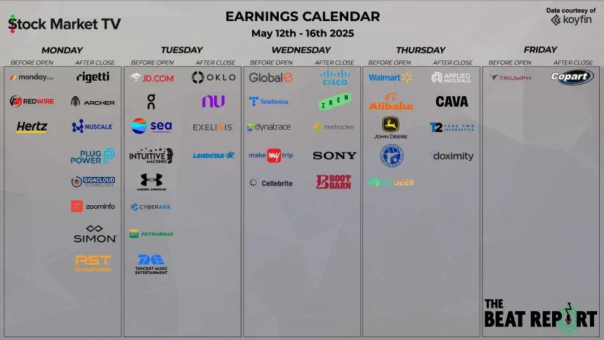 EARNINGS CALENDAR (May 12-16)