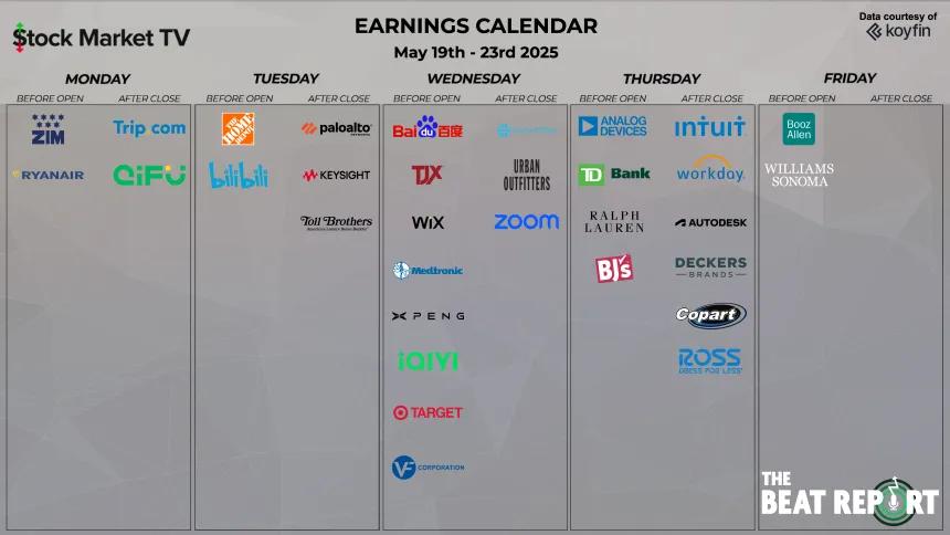 EARNINGS CALENDAR (May19-23)