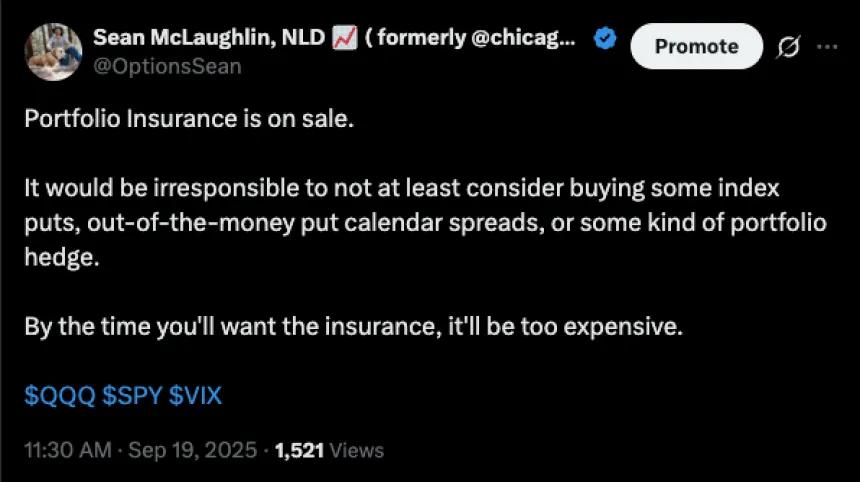 I tweet showing I thought Friday was a good day to buy insurance