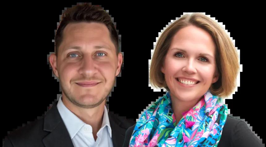 steve strazza and mary thwaites headshots