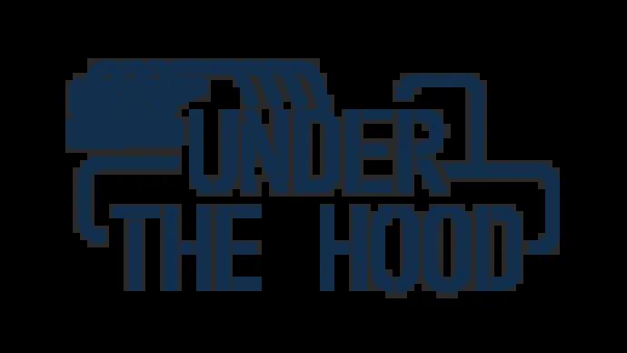 under the hood logo, dark navy