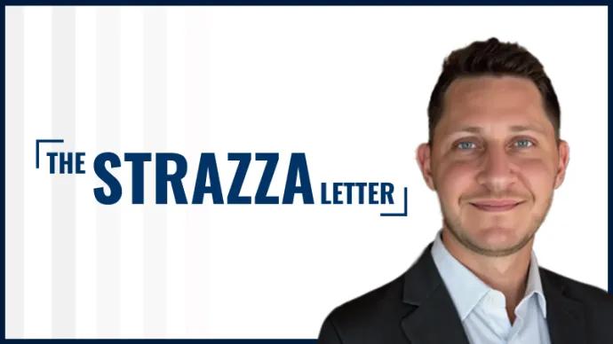 the strazza letter logo with steve strazza headshot