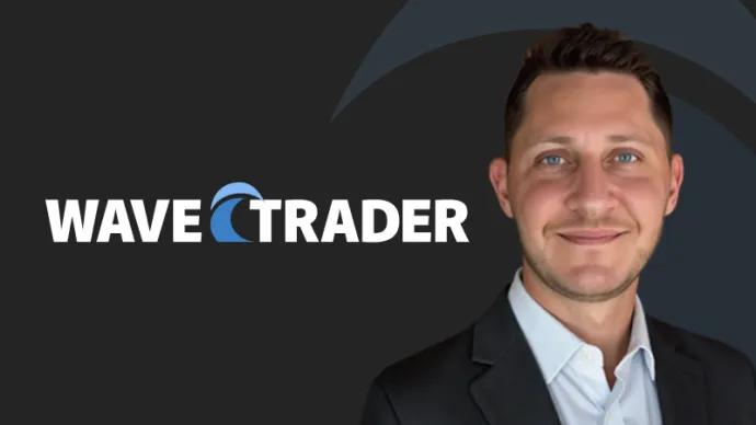 wave trader logo with steve strazza headshot